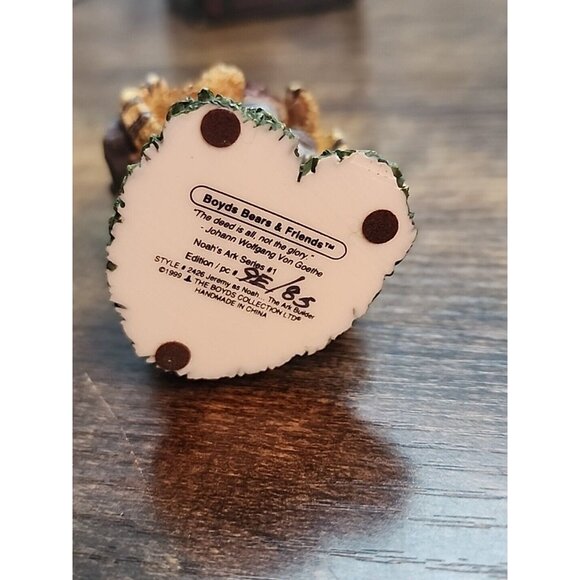 Boyds Bears Jeremy As Noah The Ark Builder #2426 1995 Bearstone Collections - Picture 8 of 12